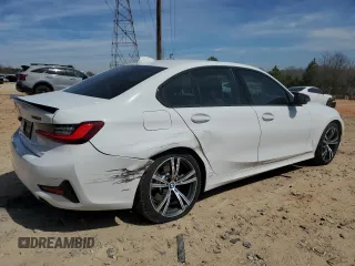 2022 BMW 3 Series 330i with VIN 3MW5R1J07N8C51155, listed as a Copart auction lot 49237135 with 51,985 mi miles and Salvage Title. Bid and sale history available at carsss.com. Image 3.