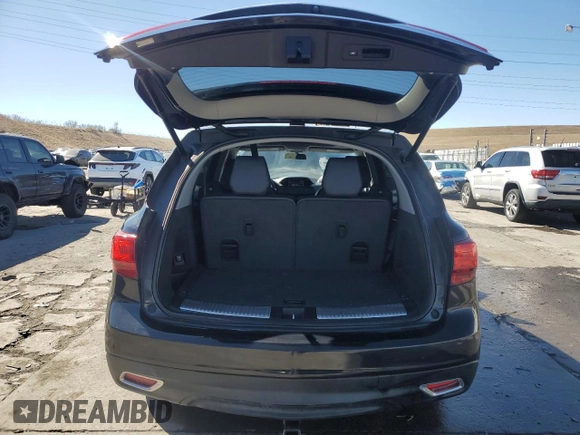 2016 Acura MDX with VIN 5FRYD4H25GB051007, listed as a Copart auction lot 47103645 with 170,517 mi miles and Salvage Title. Bid and sale history available at carsss.com. Image 6.