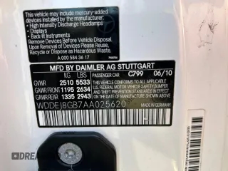 2010 Mercedes-Benz CL-Class CL 550 with VIN WDDEJ8GB7AA025620, listed as a Copart auction lot 73417454 with 193,339 mi miles and Clean Title. Bid and sale history available at carsss.com. Image 10.