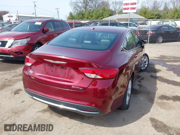 2015 Chrysler 200 C with VIN 1C3CCCCB3FN734831, listed as a IAAI auction lot 41900507 with 146,401 mi miles. Bid and sale history available at carsss.com. Image 4.