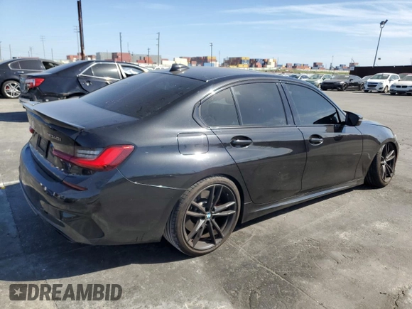 2021 BMW 3 Series M340i with VIN 3MW5U7J08M8C10288, listed as a Copart auction lot 47652205 with 39,866 mi miles and Salvage Title. Bid and sale history available at carsss.com. Image 3.