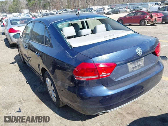 2012 Volkswagen Passat S with VIN 1VWAP7A39CC100079, listed as a IAAI auction lot 41653045 with 268,353 mi miles and . Bid and sale history available at DreamBid. Image 3.