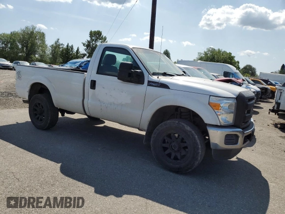 2014 Ford F-250 XL with VIN 1FTBF2B61EEB69314, listed as a Copart auction lot 57801965 with 165,016 mi miles and Salvage title. Bid and sale history available at DreamBid. Image 4.