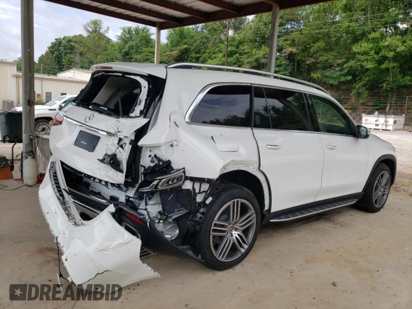 2022 Mercedes-Benz GLS 450 with VIN 4JGFF5KEXNA801997, listed as a Copart auction lot 57117054 with 11,621 mi miles and . Bid and sale history available at DreamBid. Image 3.