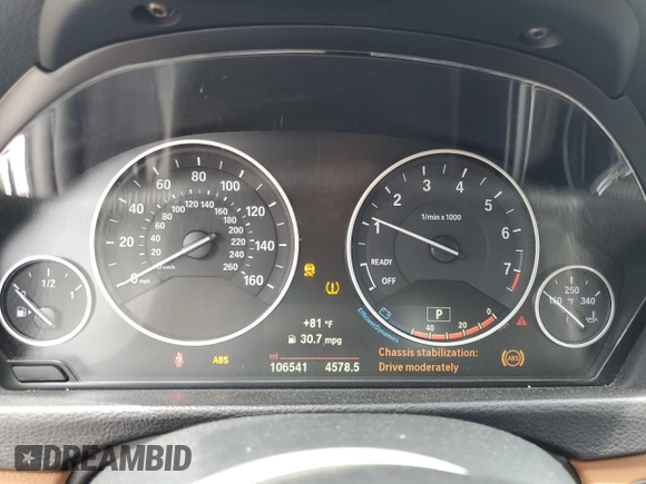 2018 BMW 4 Series 430i with VIN WBA4J1C54JBG79837, listed as a Copart auction lot 61041275 with 106,541 mi miles and Salvage title. Bid and sale history available at DreamBid. Image 9.