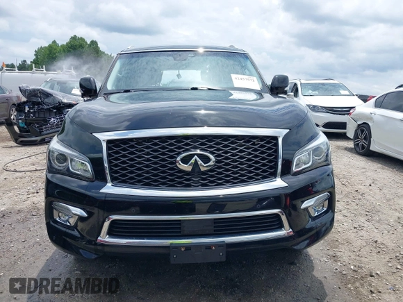 2017 Infiniti QX80 Signature Edition with VIN JN8AZ2NE9H9152154, listed as a IAAI auction lot 42457572 with 108,080 mi miles and . Bid and sale history available at DreamBid. Image 13.