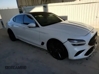 2022 Genesis G70 3.3T with VIN KMTG54TE7NU101021, listed as a Copart auction lot 79877954 with 21,868 mi miles and Clean Title. Bid and sale history available at DreamBid. Image 4.