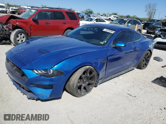 2018 Ford Mustang GT with VIN 1FA6P8CF9J5185194, listed as a Copart auction lot 53292065 with 59,128 mi miles and Salvage title. Bid and sale history available at DreamBid. Image 1.