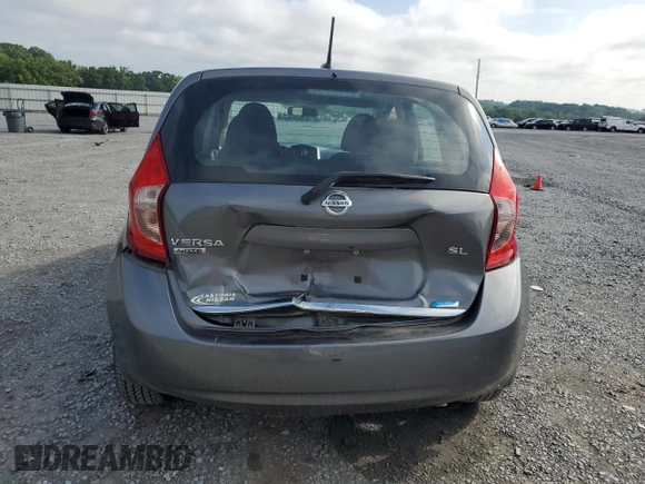 2016 Nissan Note SL with VIN 3N1CE2CPXGL365370, listed as a Copart auction lot 61049325 with 55,126 mi miles and Salvage title. Bid and sale history available at DreamBid. Image 6.