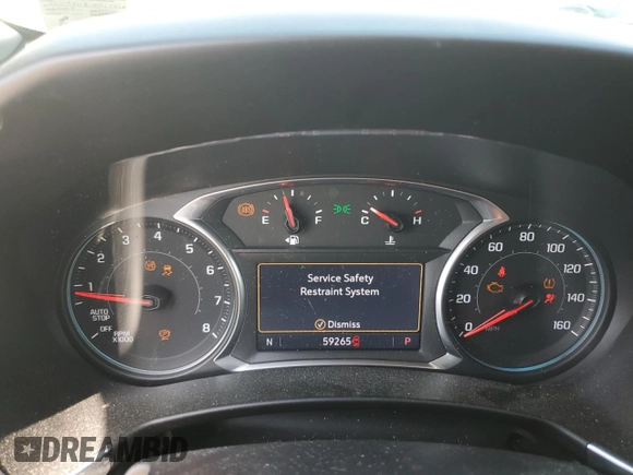 2020 Chevrolet Equinox LT z VIN 3GNAXVEX9LS591386, wystawiony jako Copart lot #53841465 z przebiegiem 59 265 mil mil oraz Szkoda całkowita • Salvage title. Historia ofert i sprzedaży dostępna na DreamBid. Obrazek 9.