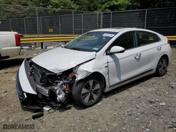 2019 Hyundai Ioniq Plug-In Hybrid Limited with VIN KMHC75LDXKU182821, listed as a Copart auction lot 58330184 with 49,726 mi miles and Salvage Title. Bid and sale history available at carsss.com. Image 1.