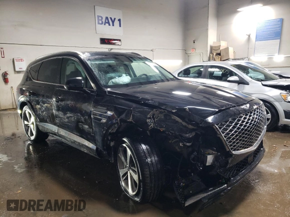 2024 Genesis GV80 z VIN KMUHCESC2RU183600, wystawiony jako Copart lot #47824345 z przebiegiem 5 826 mil mil oraz Szkoda całkowita • Salvage title. Historia ofert i sprzedaży dostępna na DreamBid. Obrazek 4.