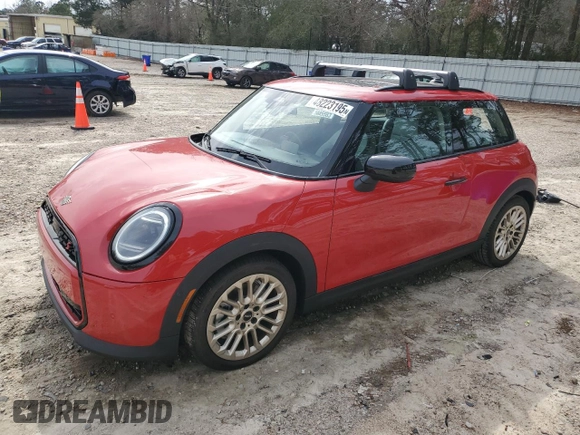 2025 MINI Hardtop Cooper S with VIN WMW23GD00S2W15493, listed as a Copart auction lot 48223195 with 181 mi miles and Salvage Title. Bid and sale history available at DreamBid. Image 1.