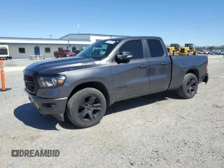 2021 Ram 1500 Big Horn with VIN 1C6SRFBT8MN586455, listed as a Copart auction lot 49481665 with 57,793 mi miles and Salvage Title. Bid and sale history available at carsss.com. Image 1.