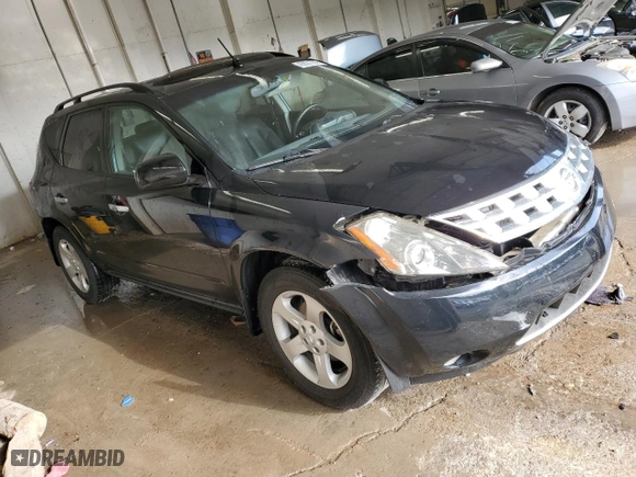 2004 Nissan Murano SE with VIN JN8AZ08W74W316554, listed as a Copart auction lot 45631785 with 151,912 mi miles and Salvage Title. Bid and sale history available at carsss.com. Image 4.