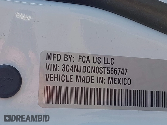 2025 Jeep Compass Limited with VIN 3C4NJDCN0ST566747, listed as a IAAI auction lot 42224070 with 578 mi miles and . Bid and sale history available at DreamBid. Image 9.