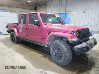 2024 Jeep Gladiator Sport S with VIN 1C6HJTAG9RL126938, listed as a Copart auction lot 54168665 with 6,975 mi miles and Salvage title. Bid and sale history available at DreamBid. Image 4.
