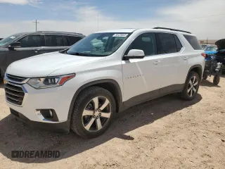 2021 Chevrolet Traverse LT z VIN 1GNEVHKW7MJ166188, wystawiony jako Copart lot #56428665 z przebiegiem 140 884 mil mil oraz Szkoda całkowita • Salvage title. Historia ofert i sprzedaży dostępna na DreamBid. Obrazek 1.