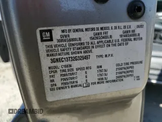 2002 Chevrolet Avalanche z VIN 3GNEC13T32G329497, wystawiony jako Copart lot #59164275 z przebiegiem 174 500 mil mil oraz Szkoda całkowita • Salvage title. Historia ofert i sprzedaży dostępna na DreamBid. Obrazek 12.