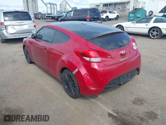 2012 Hyundai Veloster w/Black Int with VIN KMHTC6AD8CU053904, listed as a IAAI auction lot 42774621 with 164,599 mi miles and . Bid and sale history available at DreamBid. Image 3.