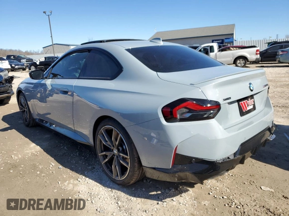2022 BMW 2 Series M240i xDrive with VIN 3MW53CM00N8C35775, listed as a Copart auction lot 42138543 with 0 mi miles. Bid and sale history available at carsss.com. Image 2.