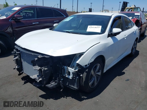 2020 Honda Civic LX with VIN 2HGFC2F67LH511473, listed as a IAAI auction lot 42614633 with 91,822 mi miles and . Bid and sale history available at DreamBid. Image 2.
