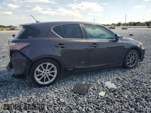 2012 Lexus CT 200h with VIN JTHKD5BH8C2086047, listed as a Copart auction lot 64361645 with 105,879 mi miles and Salvage title. Bid and sale history available at DreamBid. Image 3.