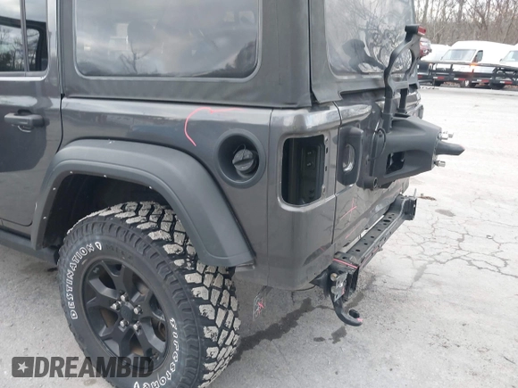 2021 Jeep Wrangler Unlimited Sport S with VIN 1C4HJXDN9MW822281, listed as a IAAI auction lot 41163183 with 23,665 mi miles and . Bid and sale history available at DreamBid. Image 18.