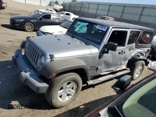 2018 Jeep Wrangler JK Unlimited Sport S with VIN 1C4BJWDG5JL828612, listed as a Copart auction lot 72783014 with 159,029 mi miles and Salvage Title. Bid and sale history available at carsss.com. Image 1.