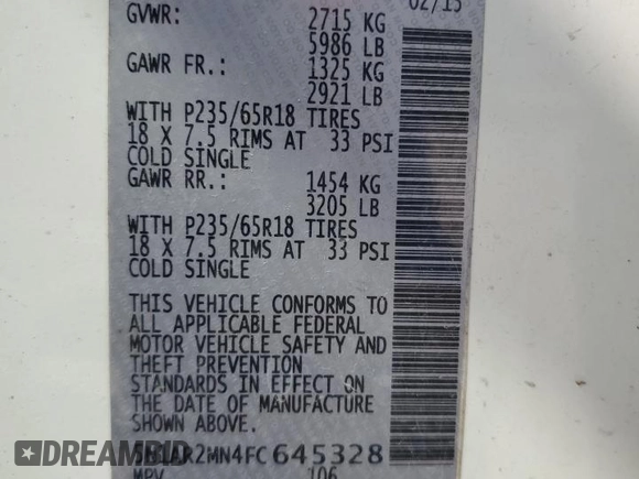 2015 Nissan Pathfinder S z VIN 5N1AR2MN4FC645328, wystawiony jako Copart lot #48508075 z przebiegiem 213 911 mil mil oraz Szkoda całkowita • Salvage title. Historia ofert i sprzedaży dostępna na DreamBid. Obrazek 13.