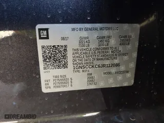 2018 Chevrolet Tahoe Premier with VIN 1GNSCCKC6JR112086, listed as a IAAI auction lot 41939413 with 93,946 mi miles. Bid and sale history available at carsss.com. Image 9.