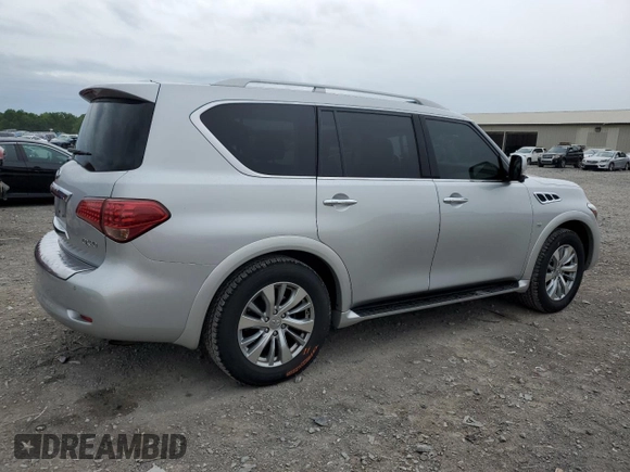 2016 Infiniti QX80 with VIN JN8AZ2NF5G9613664, listed as a Copart auction lot 56059585 with 152,309 mi miles and Salvage title. Bid and sale history available at DreamBid. Image 3.