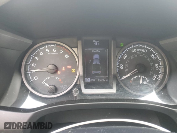 2019 Toyota Tacoma SR with VIN 3TMCZ5AN7KM237563, listed as a Copart auction lot 53919355 with 65,392 mi miles and Salvage title. Bid and sale history available at DreamBid. Image 9.