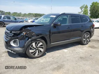 2025 Volkswagen Atlas SEL with VIN 1V2BR2CA9SC542132, listed as a Copart auction lot 55253345 with 949 mi miles and Salvage title. Bid and sale history available at DreamBid. Image 1.