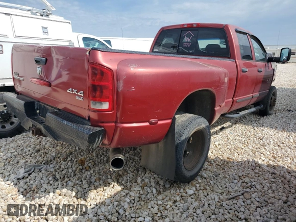 2006 Dodge 3500 SLT z VIN 3D7MX48C46G119473, wystawiony jako Copart lot #55405625 z przebiegiem 341 093 mil mil oraz Szkoda całkowita • Salvage title. Historia ofert i sprzedaży dostępna na DreamBid. Obrazek 3.