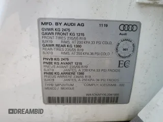 2020 Audi Q5 Prestige z VIN WA1CNAFYXL2041935, wystawiony jako Copart lot #57662245 z przebiegiem 114 848 mil mil oraz Czysty tytuł • Clean title. Historia ofert i sprzedaży dostępna na DreamBid. Obrazek 14.
