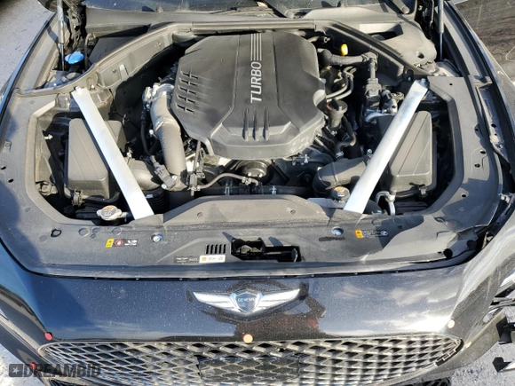 2022 Genesis G70 3.3T with VIN KMTG54TE6NU094854, listed as a Copart auction lot 80251854 with 0 mi miles and Salvage Title. Bid and sale history available at carsss.com. Image 11.