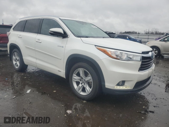 2016 Toyota Highlander Hybrid Limited with VIN 5TDDCRFH5GS018687, listed as a Copart auction lot 43478525 with 123,088 mi miles and Salvage Title. Bid and sale history available at carsss.com. Image 4.