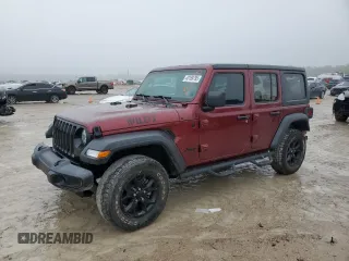 2021 Jeep Wrangler Unlimited Sport S z VIN 1C4HJXDG7MW814908, wystawiony jako Copart lot #55394875 z przebiegiem 72 754 mil mil oraz Szkoda całkowita • Salvage title. Historia ofert i sprzedaży dostępna na DreamBid. Obrazek 1.