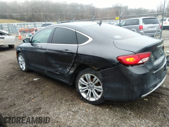 2015 Chrysler 200 Limited with VIN 1C3CCCAB0FN738371, listed as a IAAI auction lot 41208960 with 91,286 mi miles and . Bid and sale history available at DreamBid. Image 3.
