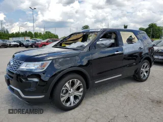 2018 Ford Explorer Platinum with VIN 1FM5K8HT6JGC48688, listed as a Copart auction lot 54159084 with 33,612 mi miles and Salvage Title. Bid and sale history available at carsss.com. Image 1.