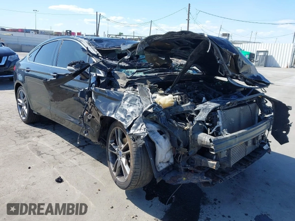 2014 Ford Fusion Titanium with VIN 3FA6P0K98ER163915, listed as a IAAI auction lot 41974577 with Not Provided miles. Bid and sale history available at carsss.com. Image 1.