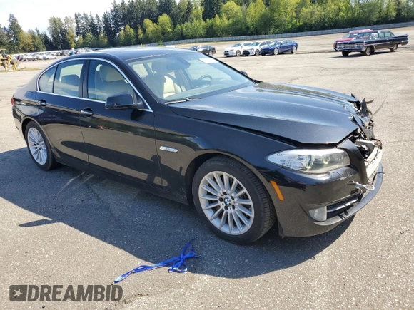 2011 BMW 5 Series 535i with VIN WBAFR7C56BC604800, listed as a Copart auction lot 53916605 with 85,442 mi miles and Salvage Title. Bid and sale history available at carsss.com. Image 4.
