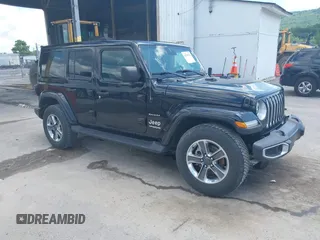 2021 Jeep Wrangler Unlimited Sahara with VIN 1C4HJXEN4MW610287, listed as a IAAI auction lot 42538525 with 24,861 mi miles and . Bid and sale history available at DreamBid. Image 1.