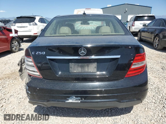 2012 Mercedes-Benz C 250 Sport with VIN WDDGF4HB3CA669569, listed as a Copart auction lot 60805995 with 121,681 mi miles and Salvage title. Bid and sale history available at DreamBid. Image 6.