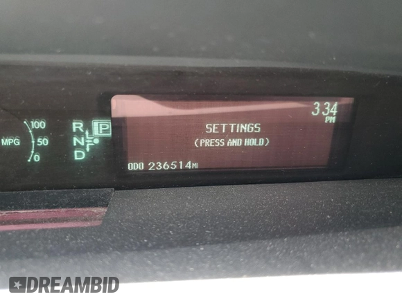 2010 Toyota Prius II with VIN JTDKN3DU6A0079345, listed as a Copart auction lot 53816475 with 236,514 mi miles and Salvage Title. Bid and sale history available at DreamBid. Image 9.