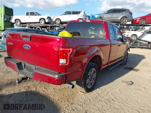 2017 Ford F-150 XL with VIN 1FTEX1CF6HFA57562, listed as a IAAI auction lot 41131686 with 80,985 mi miles. Bid and sale history available at carsss.com. Image 4.