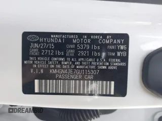 2016 Hyundai Genesis 3.8L z VIN KMHGN4JE7GU115307, wystawiony jako IAAI lot #41457690 z przebiegiem 55 515 mil mil oraz . Historia ofert i sprzedaży dostępna na DreamBid. Obrazek 9.