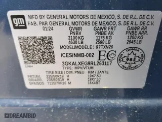 2024 GMC Terrain Denali with VIN 3GKALXEG9RL263117, listed as a Copart auction lot 41989835 with 5,341 mi miles and Salvage Title. Bid and sale history available at carsss.com. Image 13.