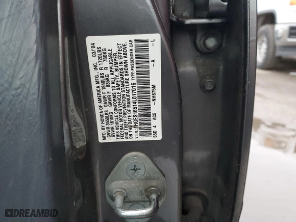 2004 Honda Civic LX with VIN 1HGES16514L017016, listed as a Copart auction lot 84426604 with 0 mi miles and Salvage Title. Bid and sale history available at carsss.com. Image 13.